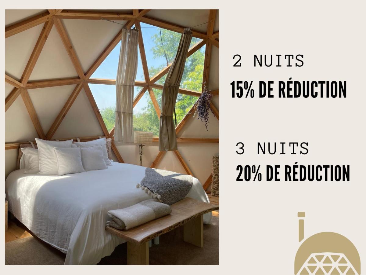 Dome Insolite Lichen Jacuzzi Et Petits-Dejeuners Inclus Gondrin Bagian luar foto